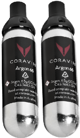 2x Coravin Argon Capsules