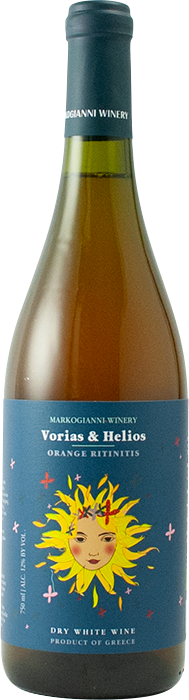 Vorias & Helios Orange Ritinitis 2021 - Markogianni Winery