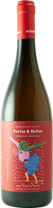 5 + 1 Vorias and Helios Orange Roditis 2023 - Markogianni Winery
